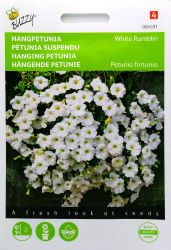 Petunia White Ramblin Seeds